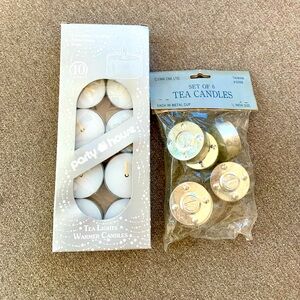 Tea Light Candles Bundle 16 European white slow clean burn party house